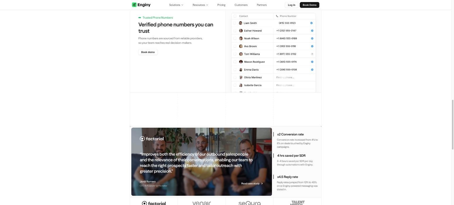 Enginy, a Prospeo alternative, product page