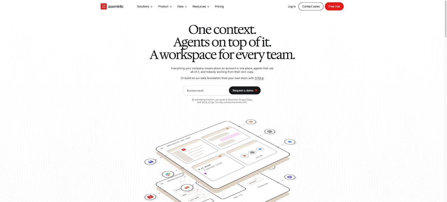 ZoomInfo lead database product page